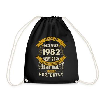 Décembre 1982 Millésime anniversaire - Sac de sport léger - noir - Devant