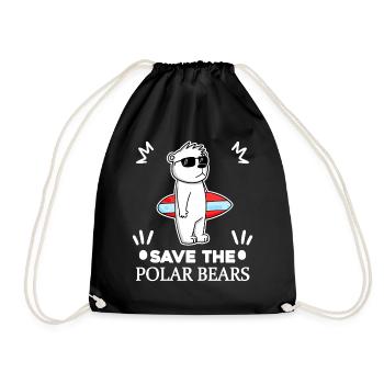 Polar Bear Polar Bear - Drawstring Bag - black - Front