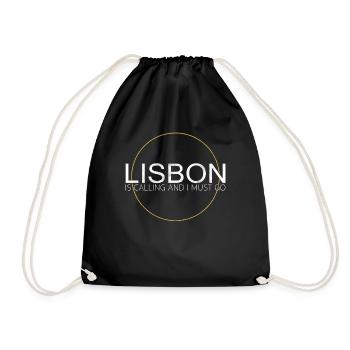 Lissabon Spruch - Turnbeutel - Schwarz - Vorne