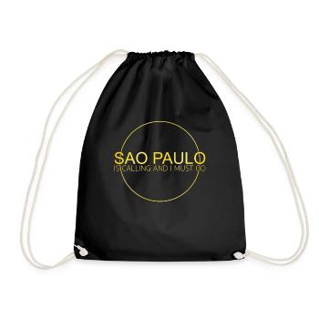 Sao Paulo Spruch - Turnbeutel - Schwarz - Vorne