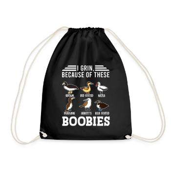 Funny Booby Seabirds Collection - Drawstring Bag - black - Front