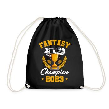 Trophée d’or du champion de football Fantasy 2023 - Sac de sport léger - noir - Devant