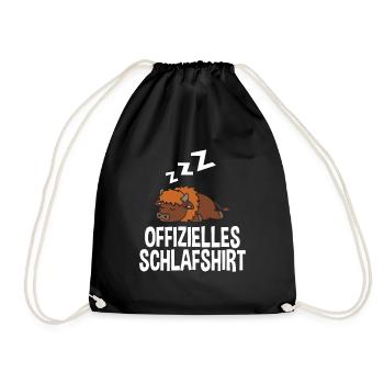 Offizielles Schlafshirt Ochse Büffel - Turnbeutel - Schwarz - Vorne