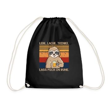 Rire en direct Laisse-moi tranquille Paresseux - Sac de sport léger - noir - Devant