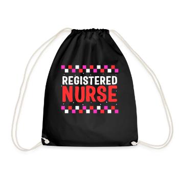 Chemise d’infirmière, tee-shirt d’infirmière autorisée, soins de santé - Sac de sport léger - noir - Devant
