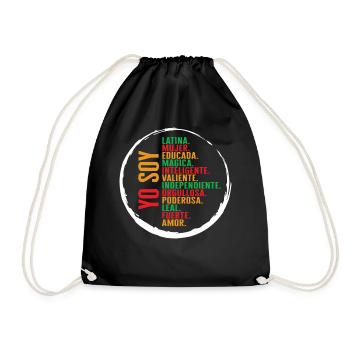Mexicana Shirt, Yo Soy Latina Empowered Women - Turnbeutel - Schwarz - Vorne