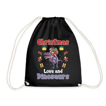 This Boy Loves Dinosaur Kids Boy Boy Dino - Drawstring Bag - black - Front