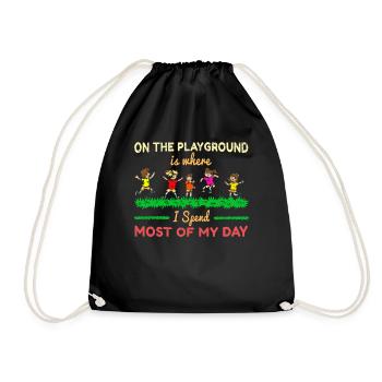 Primary School Teacher Kindergarten Educator - Drawstring Bag - black - Front