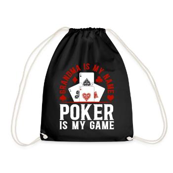 Poker Grandma Is My Name Poker Is My Game - Poker - Drawstring Bag - black - Front