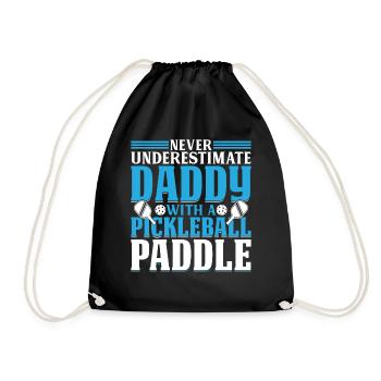 Joueur de pickleball Papa Pickleball Paddle Pickleba - Sac de sport léger - noir - Devant