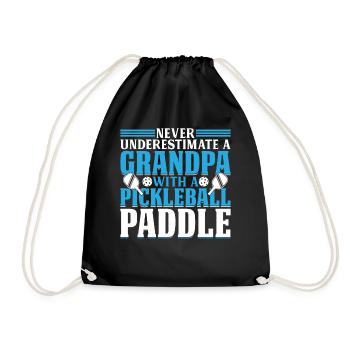 Pickleball Grandpa Pickleball Paddle Pickleball Pl - Turnbeutel - Schwarz - Vorne