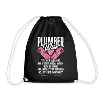 Plumbing Plumber Wife Plumber Wife - Turnbeutel - Schwarz - Vorne