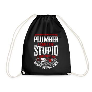 Plumbing Plumber Vintage Plumber I - Turnbeutel - Schwarz - Vorne
