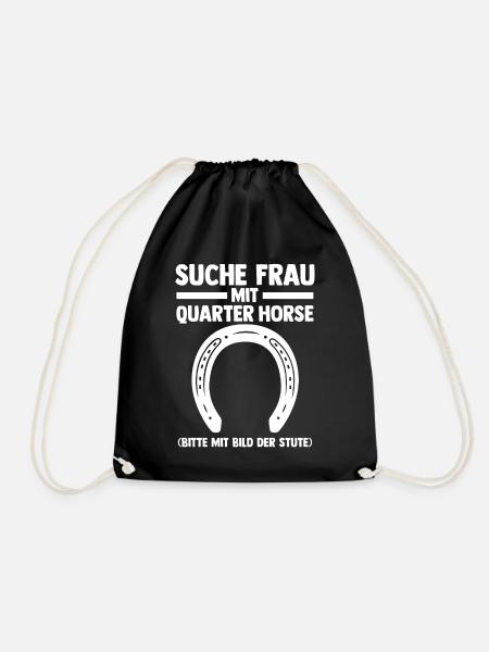 Pferd Reitsport Reiten Pferdesport Quarter Horse - Turnbeutel - Schwarz