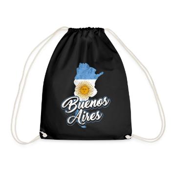 Buenos Aires Argentina - Drawstring Bag - black - Front