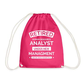 Analyst Human Resources Retirement - Drawstring Bag - fuchsia - Front