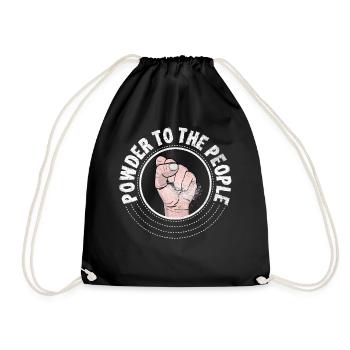 Powder To The People Snowboarding - Drawstring Bag - black - Front