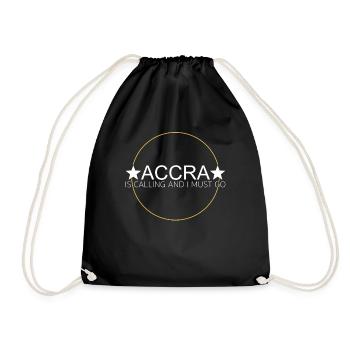 Accra Quote - Drawstring Bag - black - Front