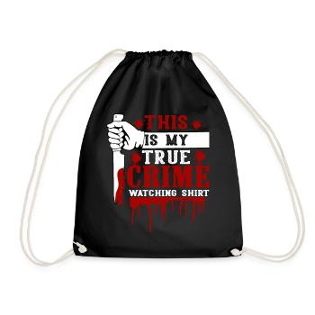 True Crime Junkie - Drawstring Bag - black - Front