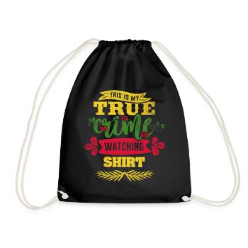 True Crime Junkie - Drawstring Bag - black - Front
