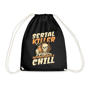 Serial Killer Documentaties and Chill - Turnbeutel - Schwarz - Vorne