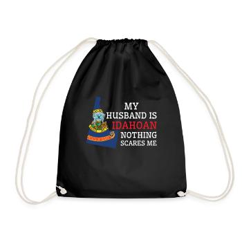 Nothing Scares Me Idahoan Husband Idaho - Drawstring Bag - black - Front