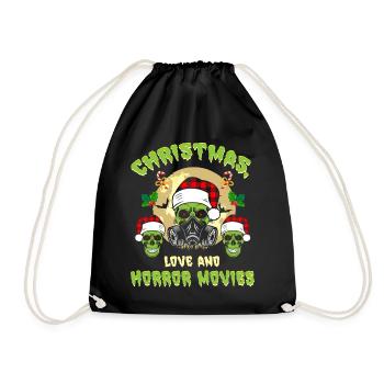 Horror Movie Zombie Santa Weihanchten Liebe Horror - Turnbeutel - Schwarz - Vorne