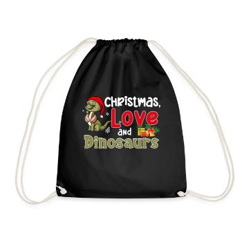 This Boy Loves Dinosaur Kids Boy Boy Dino - Drawstring Bag - black - Front