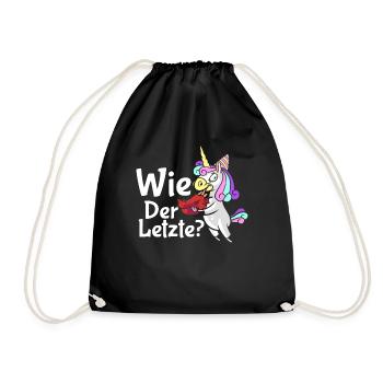 Drachen Wie Das Letzte Einhorn frisst Drache - Turnbeutel - Schwarz - Vorne