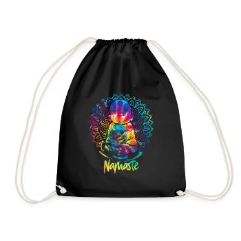 Namaste Zen Yoga Meditate - Turnbeutel - Schwarz - Vorne