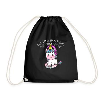 Oui, je suis une fille de joueur Essayez de garder Gamer - Sac de sport léger - noir - Devant