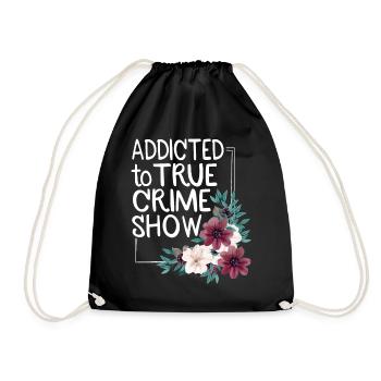 True Crime Obsessed - Drawstring Bag - black - Front