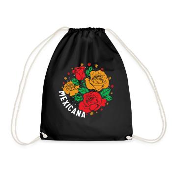 Chemise Mexicana, Cadeau Floral Morena Femmes pour - Sac de sport léger - noir - Devant
