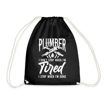 Plumbing Plumber Vintage Plumber I - Turnbeutel - Schwarz - Vorne