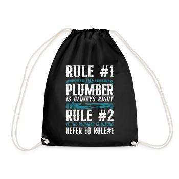 Plombier de plomberie Vintage Règle #1 - Sac de sport léger - noir - Devant