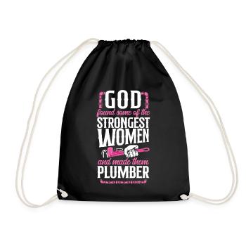 Plombier de plomberie Femme Dieu trouvé - Sac de sport léger - noir - Devant