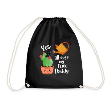 Oui partout sur mon visage Daddy Cactus Plants - Sac de sport léger - noir - Devant