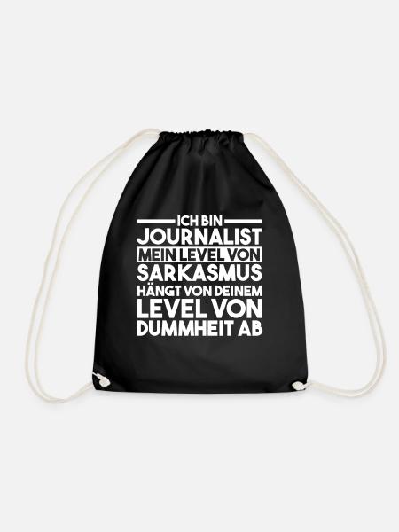 Reporter Journalistik Journalist - Turnbeutel - Schwarz