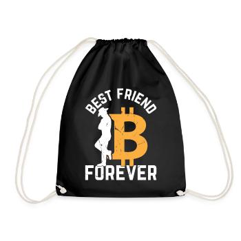 Bitcoin Best Friend Forever Bitcoins - Bitcoin Lov - Drawstring Bag - black - Front