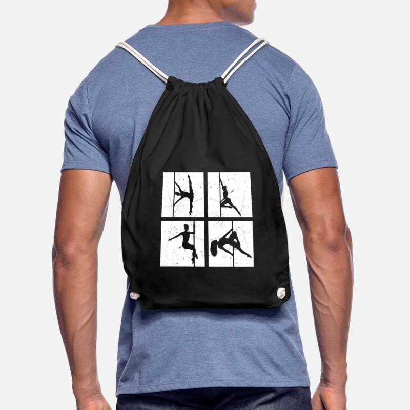 Pole Dance Silhouette - Pole Dancing Pole Dancer Drawstring Bag