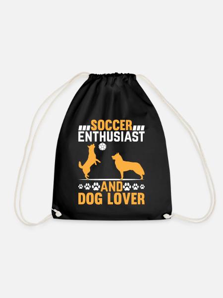 Soccer Player Cat Owner - Soccer Enthusiast And Ca - Drawstring Bag - black