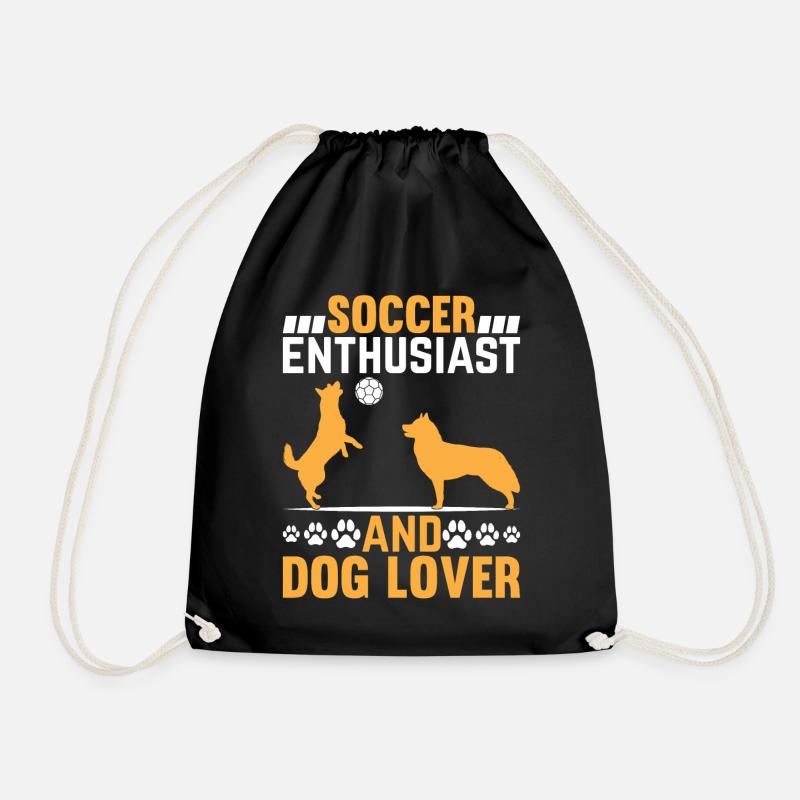 Soccer Player Cat Owner - Soccer Enthusiast And Ca - Drawstring Bag - black
