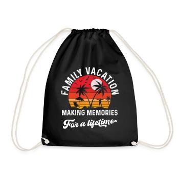 Vacances en famille Créer des souvenirs ensemble - Sac de sport léger - noir - Devant