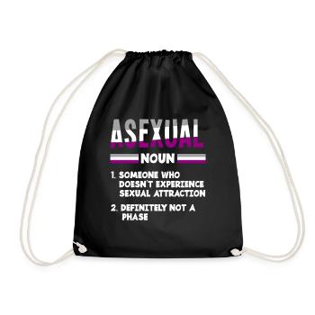 Asexuell Asexualität Outing - Turnbeutel - Schwarz - Vorne
