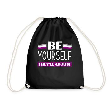 Asexuell Motivation - Turnbeutel - Schwarz - Vorne