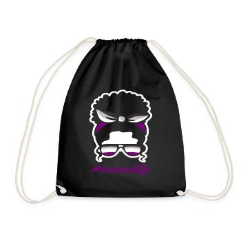 Asexuell Frau Frauen Geschenk - Turnbeutel - Schwarz - Vorne