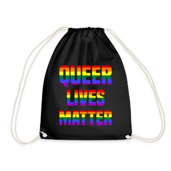 Queer Lives Matter Arc-en-ciel - Sac de sport léger - noir - Devant