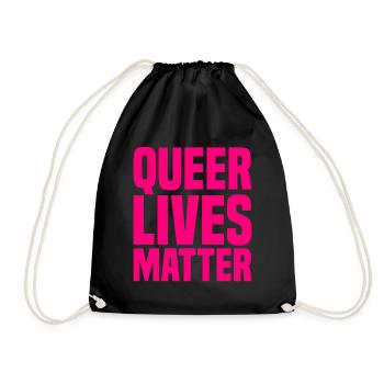 Queer Lives Matter - Sac de sport léger - noir - Devant