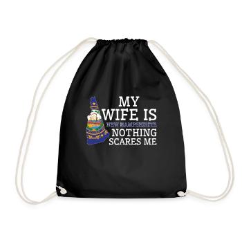 Nothing Scares Me New Hampshirite Wife New - Drawstring Bag - black - Front