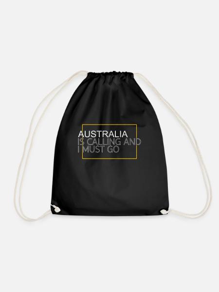 Australien Spruch - Turnbeutel - Schwarz